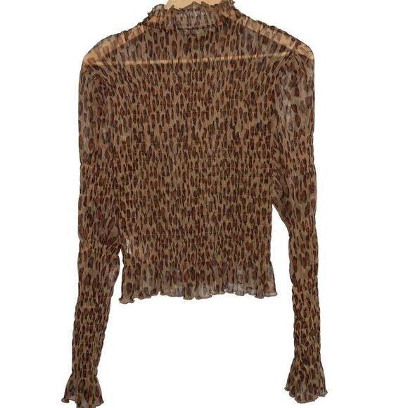 NEW Free People Hello There Top in Leopard Combo size XS - Picture 7 of 9